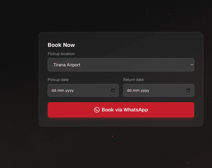 Borici checkout form booking widget
