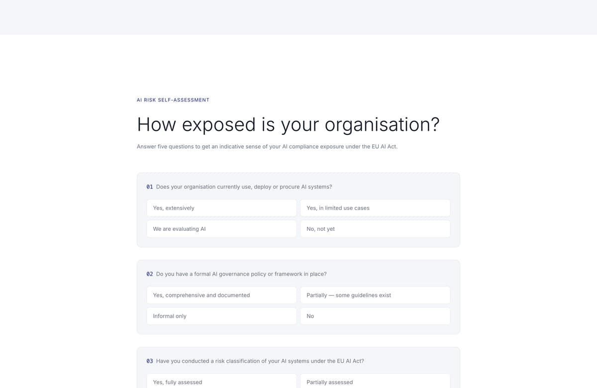 ComplyOnAI authoritative corporate web interface and service catalog